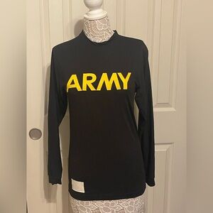 US ARMY APFU PT LONG  SLEEVE SHIRT Size XS Dri-Duke